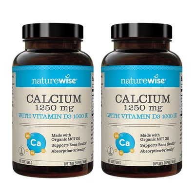 【2瓶装】Naturewise阳光瓶液体钙维生素D美国进口钙片孕妇钙补钙