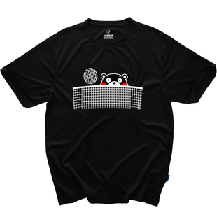 熊本熊羽毛球文化衫男女短袖速干上衣柔软运动球服比赛训练定制夏