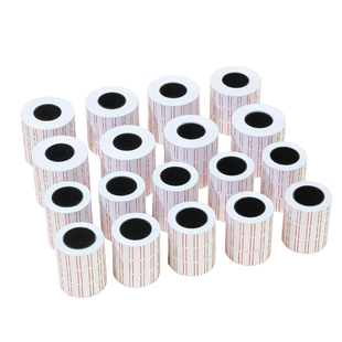 樱花打码机标价纸20卷超市商品打价格标签贴纸价签纸500贴1000贴单排自粘打码枪墨轮价格标签可手写