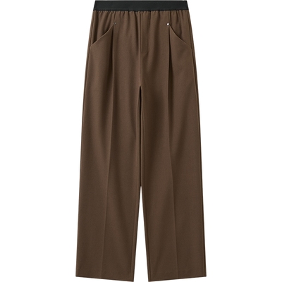 播休闲宽松直筒休闲裤女秋季慵懒风长裤DDS4KD5151