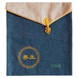 汗蒸服收纳袋子浴衣浴服袋棉麻桑拿袋绣字定制新品足浴足疗布袋