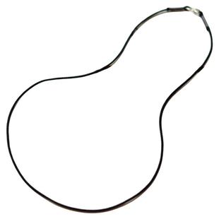 s925银桑蚕丝项链绳真丝挂绳小唐卡吊坠绳男款女款细款锁骨链黑色