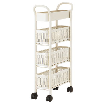 冰箱侧夹缝置物架厨房移动小推车