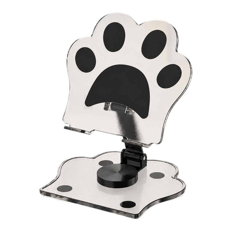 猫爪亚克力360旋转折叠手机支架