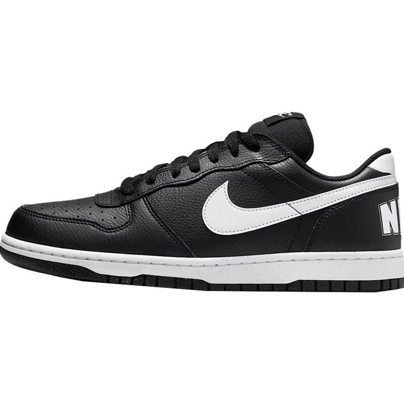 NIKE耐克男鞋BIG NIKE LOW黑白复古休闲板鞋运动鞋355152-016