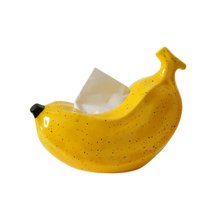 拒绝蕉/椒绿陶瓷纸巾盒创意家居摆件客厅茶几餐桌卧室纸巾收纳盒