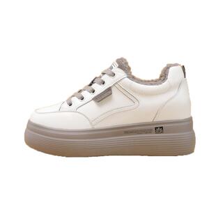 棉鞋女冬厚底加绒内增高女鞋松糕保暖毛毛鞋加厚羊羔毛冬鞋小白鞋