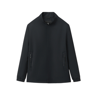 HLA/海澜之家黑色行政夹克男冬季中年爸爸立领羽绒服保暖男装外套