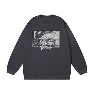 NMAX大码潮牌男装秋季赛博朋克情侣卫衣多色舒适透气挺括上衣