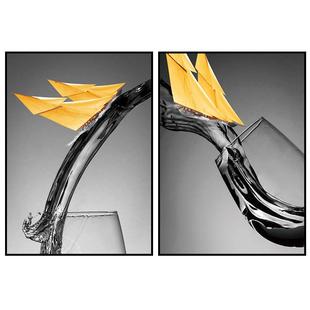 抽象艺术客厅沙发背景墙装饰画酒店卧室床头油画挂画玄关餐厅壁画