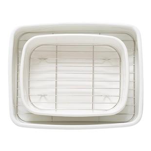 BOBAO 日式加厚搪瓷烤盘鱼保鲜盒烘焙面包吐司收纳带盖配菜盒珐琅