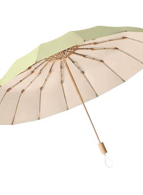 16骨雨遮阳挡雨彩女防晒遮阳伞加大加固晴雨两用太阳伞双层手动