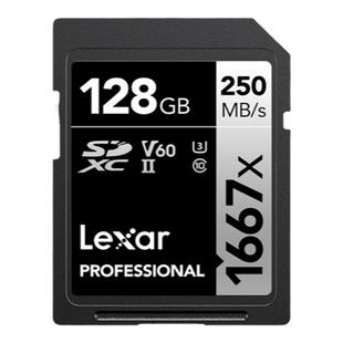 雷克沙128G SD卡V60相机存储卡UHS-II适用于索尼佳能等相机1667x
