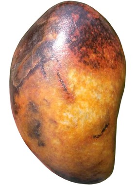 新疆和田玉金包玉籽料原石手把件