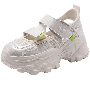 百丽女鞋透气网面运动玛丽珍涉水鞋女款新款夏季凉拖鞋B1976BM4