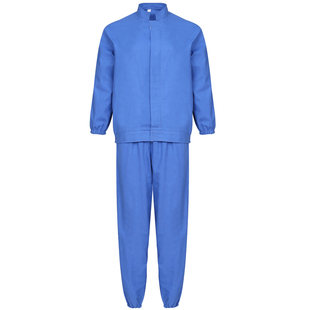 狼领定制食品加工厂工作服车间工装厂服长袖卫生防尘套装白色男女