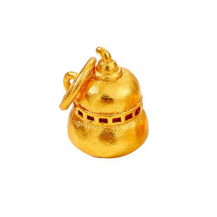 古法沙金竹节锦鲤福袋葫芦柿子吊坠diy项链包包挂件手工编绳配件