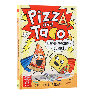 英文原版 Pizza and Taco Super Awesome Comic 披萨饼与玉米片3 超级棒的漫画 图画图像小说 精装 英文版 进口英语原版书籍