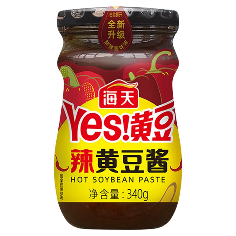 海天辣黄豆酱245/340g拌面酱下饭酱豆瓣调味酱用发酵原味家用酱香