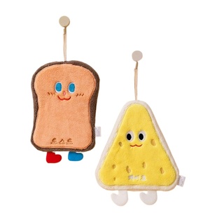 可爱擦手巾厨房擦手毛巾挂式卫生间吸水三层加厚抹布家用儿童手帕