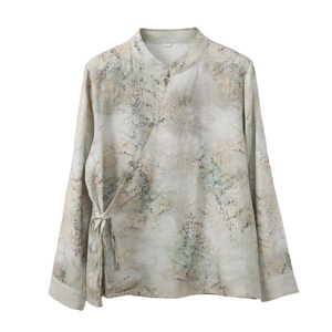 麻质衬衫纯亚麻棉麻中国风上衣禅意风旅行禅修服居家冥想服茶服女
