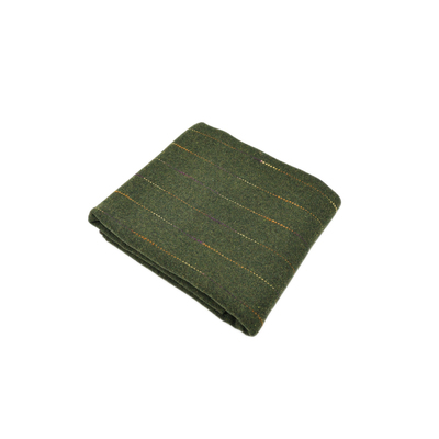 进口 绿色复古彩色竖条纹tweed羊毛毛呢毛料面料西装裤子大衣布料