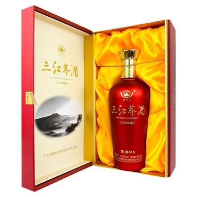 三江荞酒V6云南特产酒礼盒兰坪怒江苦荞酒500ml瓶红瓶 52度清香型