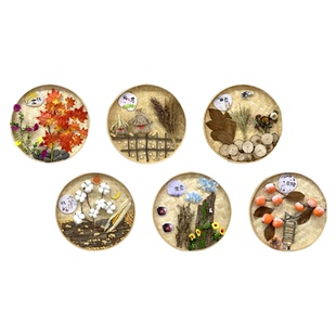 幼儿园环创簸箕款二十四节气墙面装饰饭店布置餐馆创意墙壁挂画