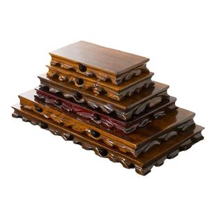 长方形摆件底座托架实木质展示花盆瓶石头工艺品红木佛像茶壶盆景