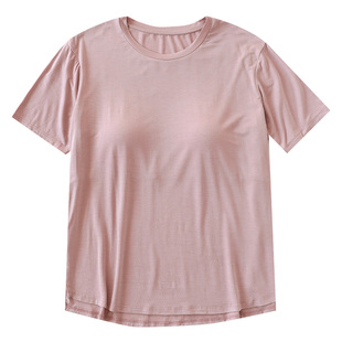 莫代尔带胸垫t恤一体短袖上衣女免穿文胸罩瑜伽内衣内搭外穿夏