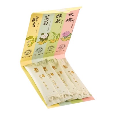 【U先试用】冰泉茉莉+玫瑰+抹茶+醇香豆浆粉尝鲜装25g*4条*2