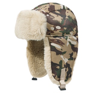 2025新款雷锋帽男款冬季加绒加厚骑电动车防风帽滑雪骑车保暖帽子