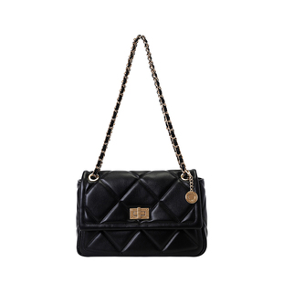 南风Chio2nd 暖冬华夫小方包包女日常通勤百搭链条菱格单肩斜挎包