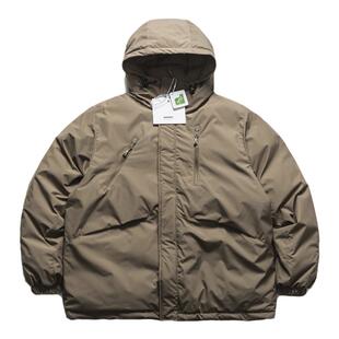 PROPCELL冬季户外机能风加厚保暖白鸭绒冲锋衣日系连帽羽绒服外套