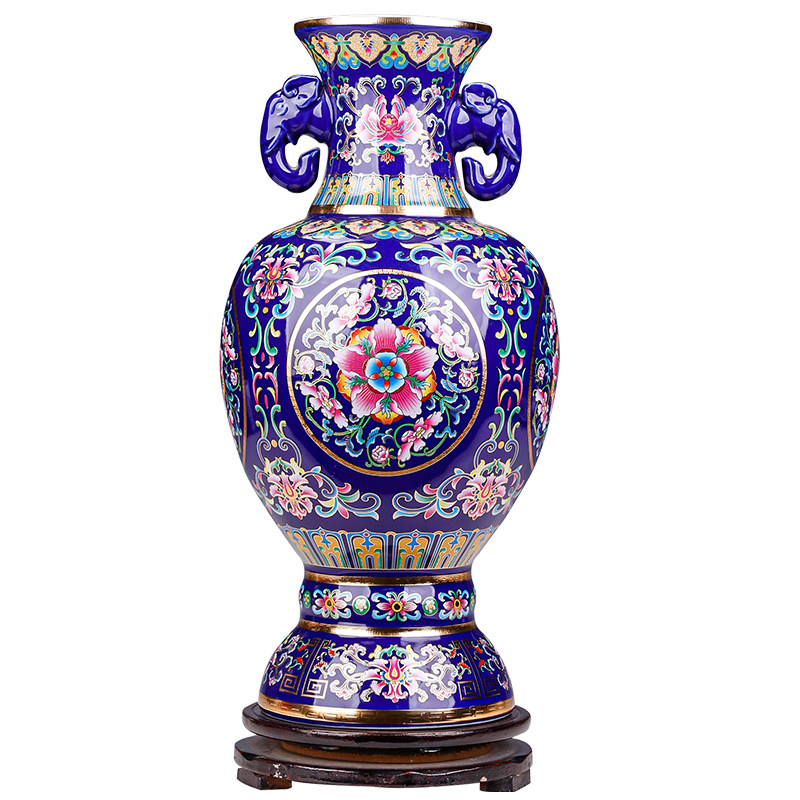 高端陶瓷花瓶客厅插花酒柜摆件