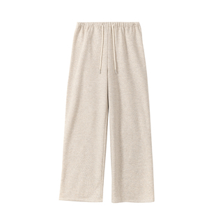 ellieluke孕妇裤秋冬外穿2026新款秋季加绒加厚羊羔绒阔腿长裤子