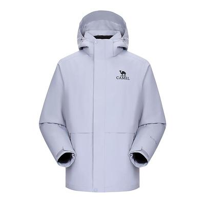 [拒水羽绒胆]骆驼雪线羽绒服冲锋衣男款2025新款外套三合一登山服