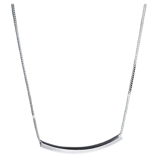 Z小姐925纯银微笑弯管项链2025新款爆款气质轻奢小众设计锁骨链女