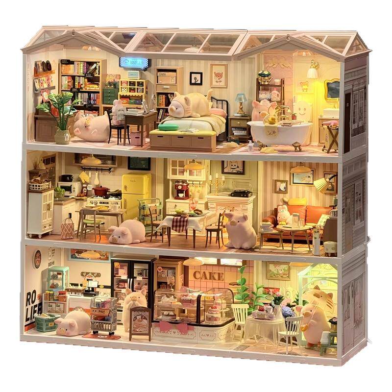 若来超级世界积木拼装玩具微缩模型diy小屋儿童礼物送女孩