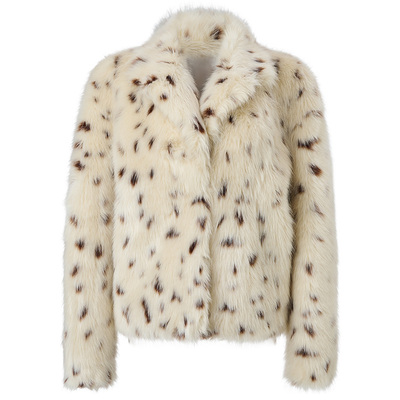 【商场同款】MAXRIENY复古豹纹环保皮草外套女