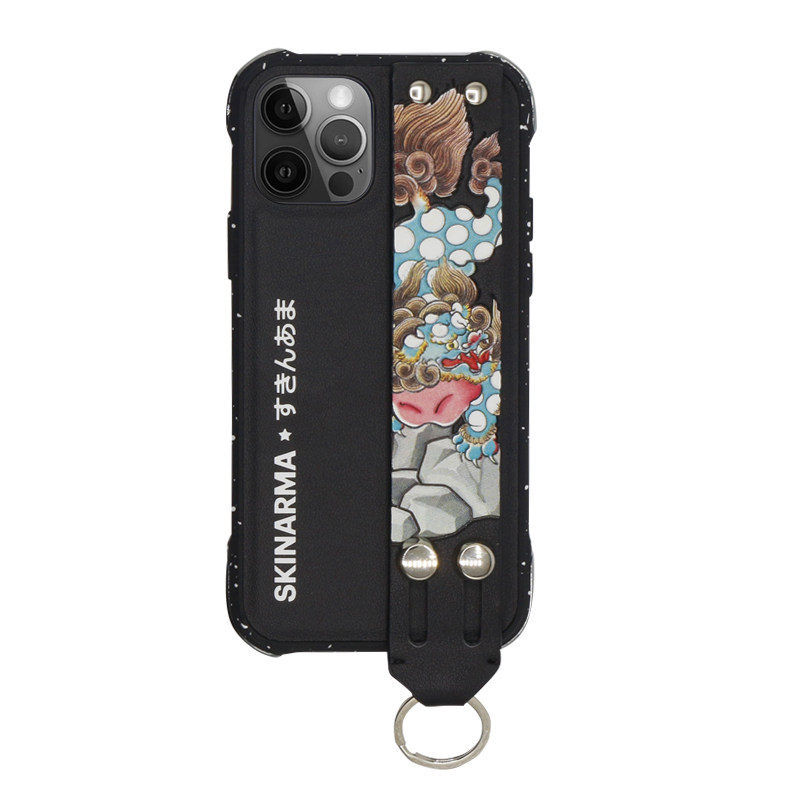 skinarma手机壳适用苹果15ProMax磁吸支架13 iphone12promax腕带潮牌个性白虎貔貅防摔