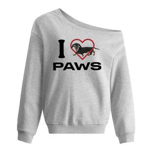 FDR官方店2026春季新款运动一字肩长袖上衣T恤宽松斜肩字母卫衣女