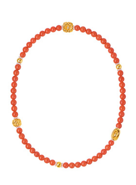 川料满肉南红手串18k金极细简约