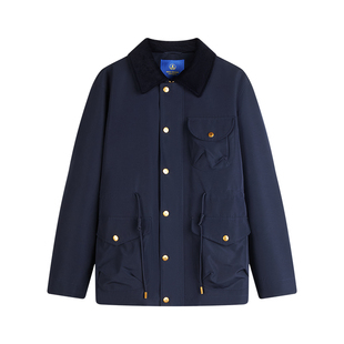 Navigare意大利小帆船巴恩风工装外套男春季新款翻领休闲夹克衫