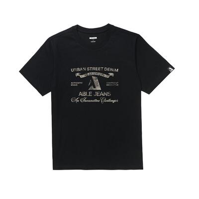 ABLEJEANS新款男士复古休闲T恤