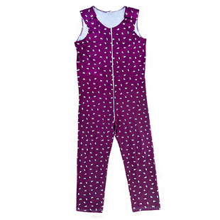 智障男女患者病号服海默症痴呆老人拉链开裆防抓约束外穿连体裤