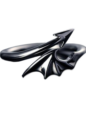 恶魔之翼小众设计学生情侣戒指