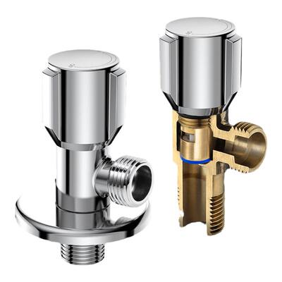 海立铜角阀一进二出加厚冷热通用