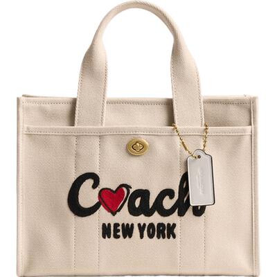 COACH/蔻驰奥莱女士爱心图案CARGO 26号托特包