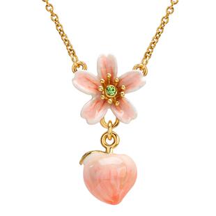 Juicy Grape水蜜桃项链女原创气质甜美可爱桃花短款桃子锁骨链女